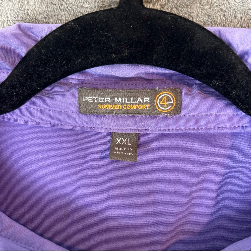 Peter Millar Summer Comfort Golf Polo Shirt Men's 2XL Purple - Picture 3 of 16